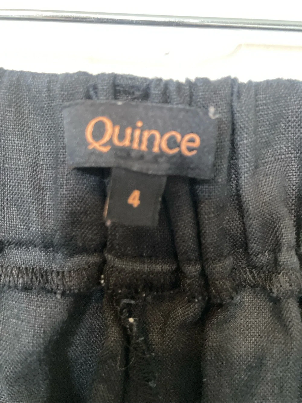100% linen wide leg trousers